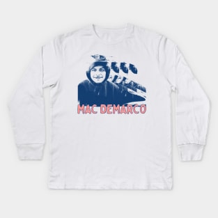 Mac DeMarco Original Glitch Style Fan Artwork Kids Long Sleeve T-Shirt